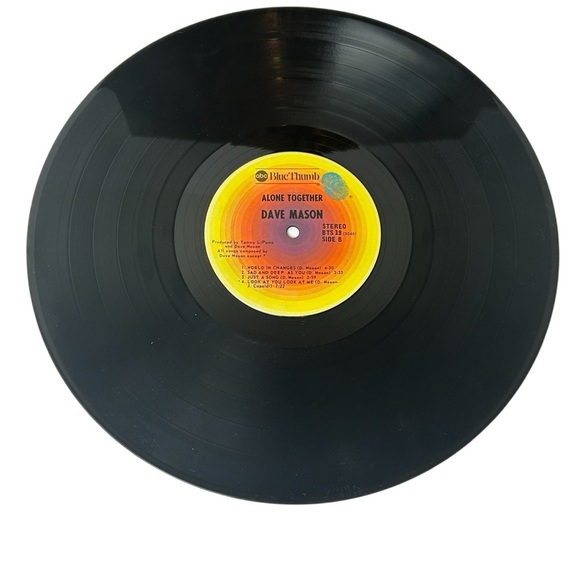 SOLD - Vinyl Record Dave Mason Alone Together - blue thumb records stereo - Picture 6 of 6